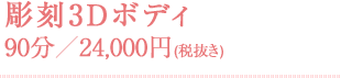 彫刻3Dボディ 90分／24,000円(税抜き)